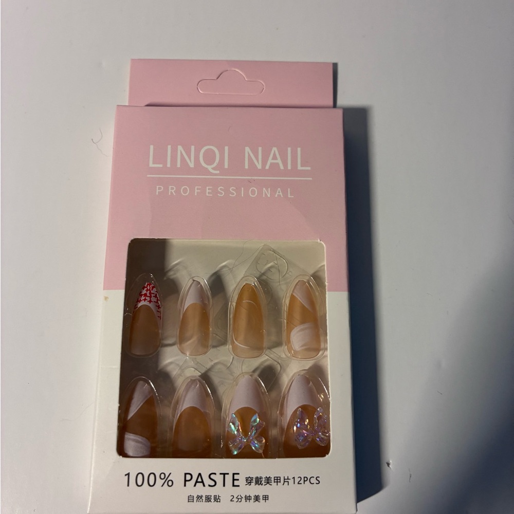 LINQI Nail Professional Pink Nude Press-On Nails